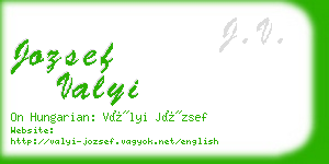 jozsef valyi business card